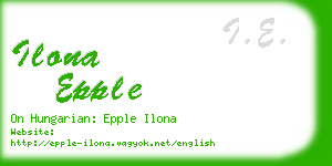 ilona epple business card
